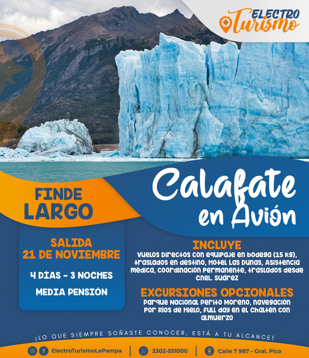 Flyer de Calafate en Avión