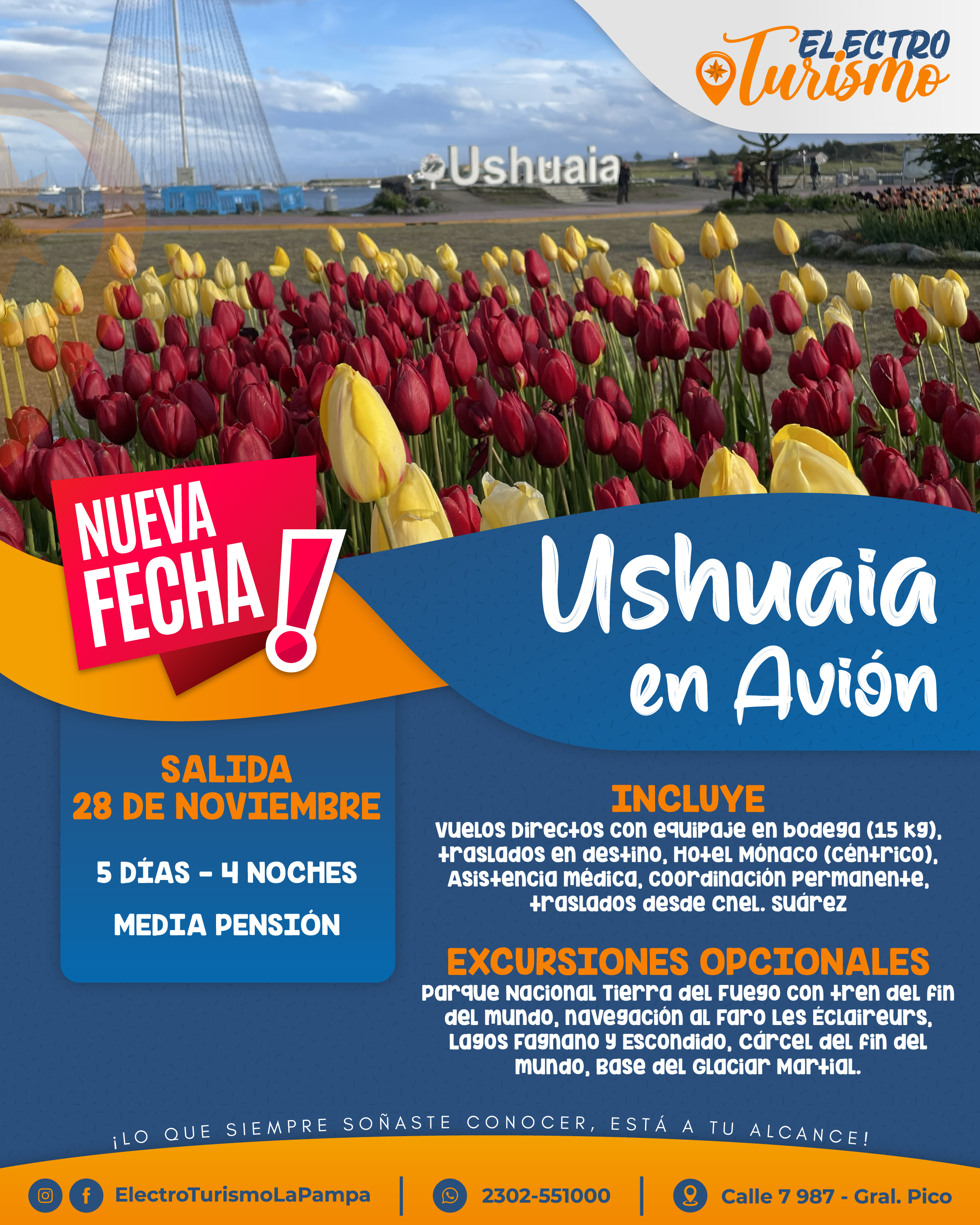 Flyer de Ushuaia en Avión